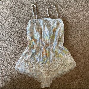 Victoria's Secret Floral Lace Romper